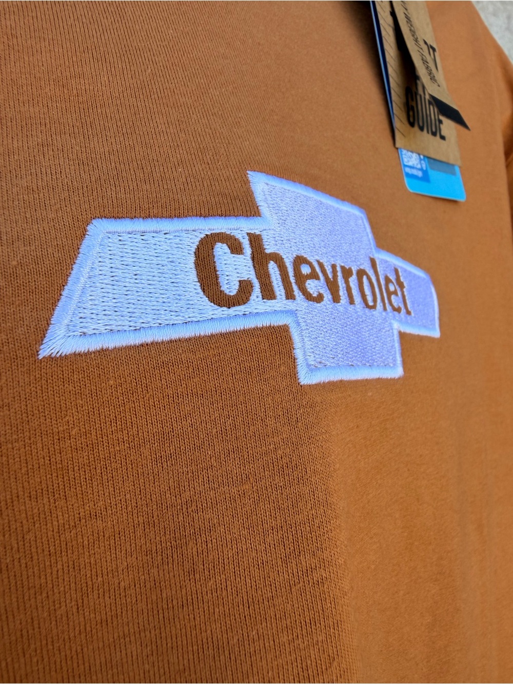 Embroidered Chevy Blazer Graphic Tee - Rust Orange - Picture 6 of 7